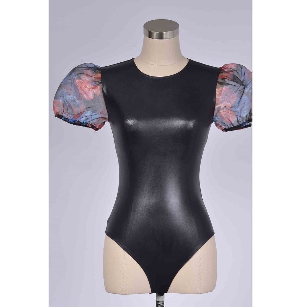 FAKE LEATHER BODYSUIT